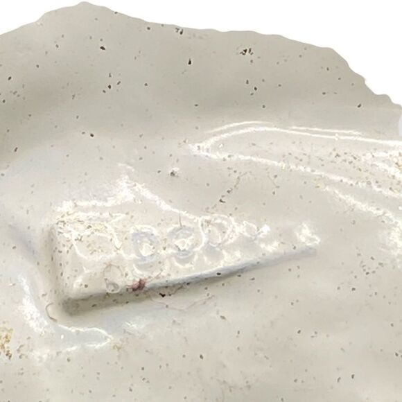 White and gold metal poinsettia pin with dark red rhinestones all intact marked - Picture 5 of 16